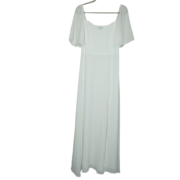 Baltic Born Dresses & Skirts - Baltic Born NEW Large Sierra Sweetheart Maxi Dress White Flutter Sleeve Bridal